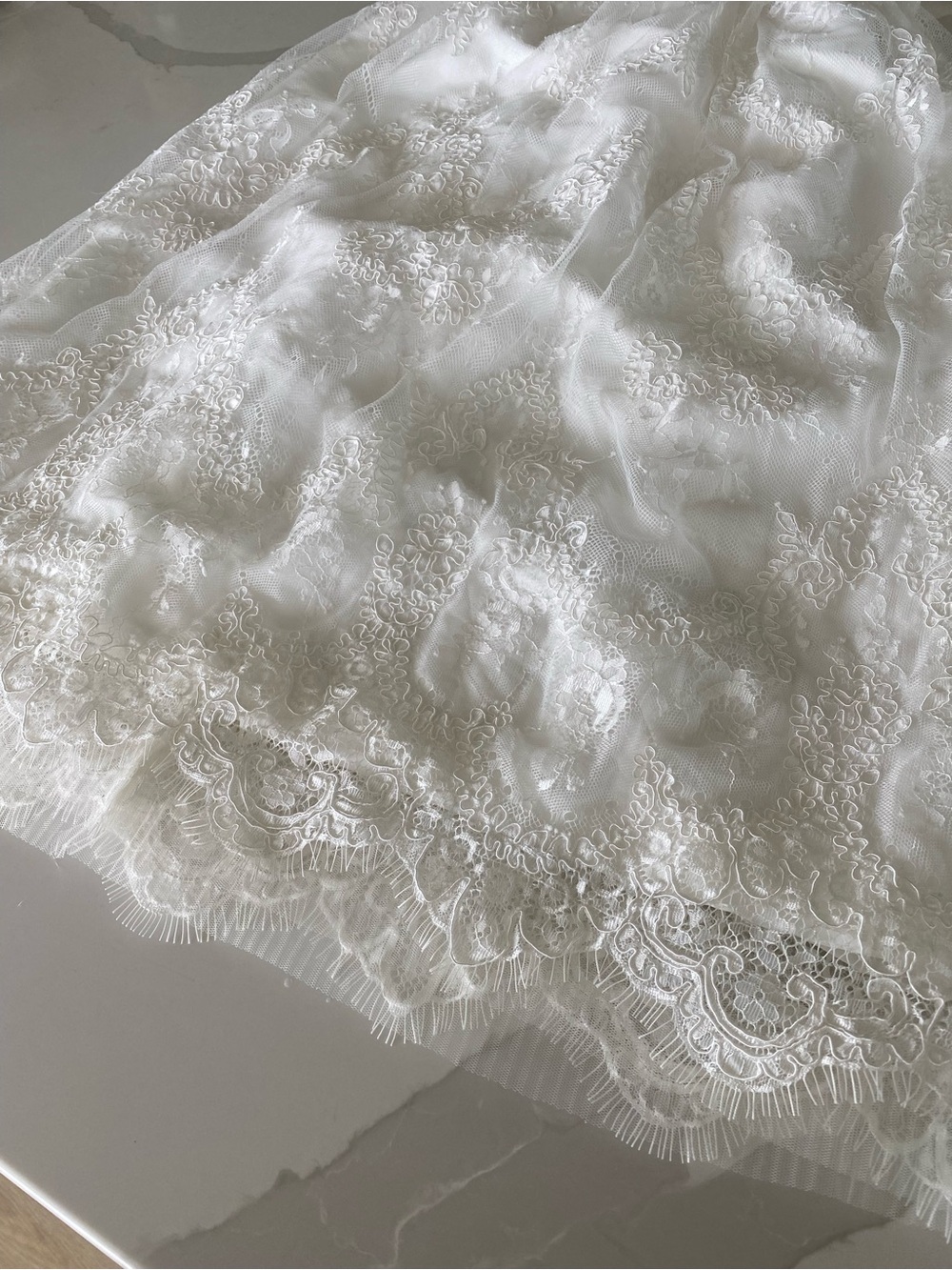 White Lace Infant Dress and Bonnet Set - Classic Baptism Attire - Picture 5 of 16